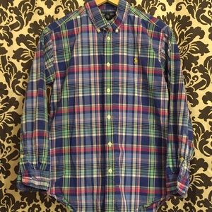 RL plaid cotton poplin shirt